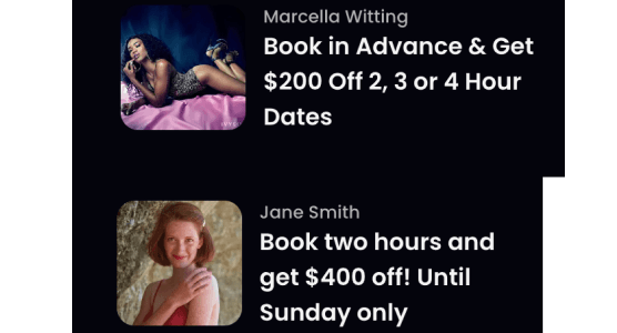 Exclusive promotions